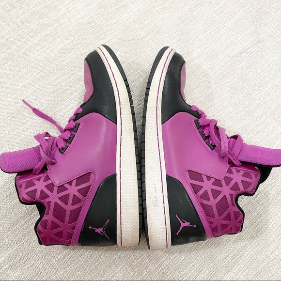 Jordan Youth 1 Flight 3 High Top Sneakers Purple youth Size 6.5 = women's size 8 - Picture 7 of 11